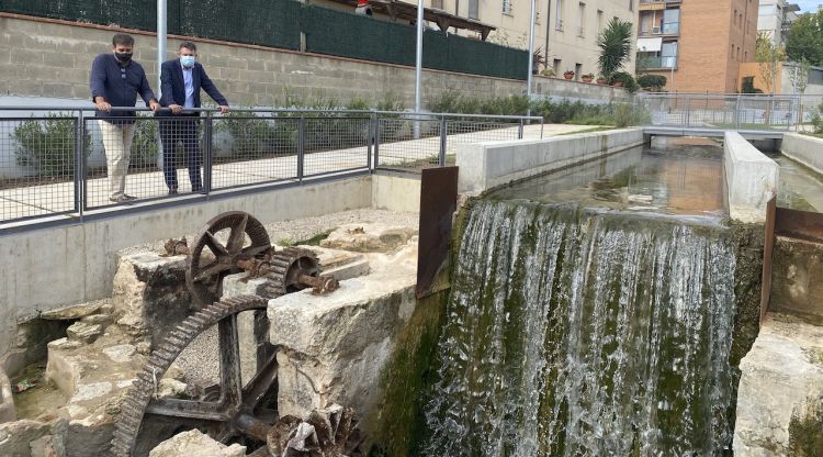 L'alcalde de Banyoles, Miquel Noguer, i el regidor d'Urbanisme, Albert Tubert, avui