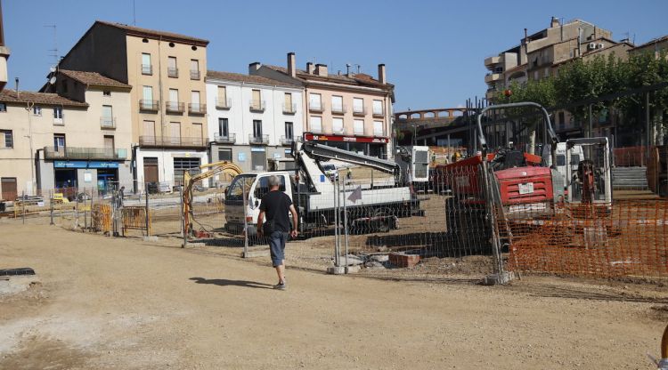 Obres al Firal d'Olot l'agost de 2018. ACN