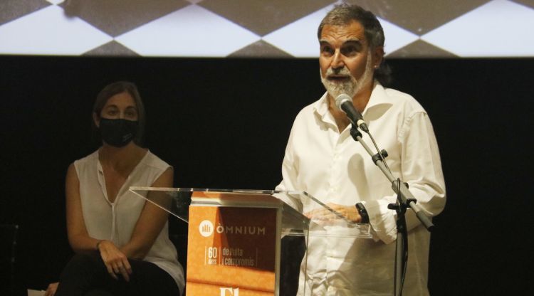 Jordi Cuixart en la presentació de l’estratègia de llengua d’Òmnium Cultural a la Filmoteca (arxiu). ACN