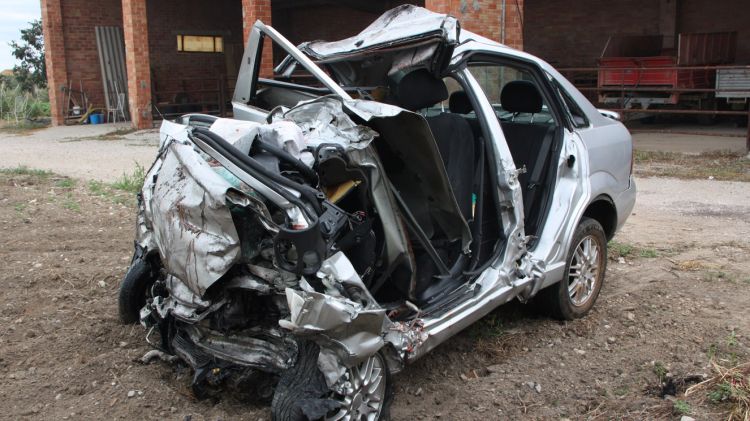 El cotxe on viatjava la víctima mortal, un Ford Escort © ACN