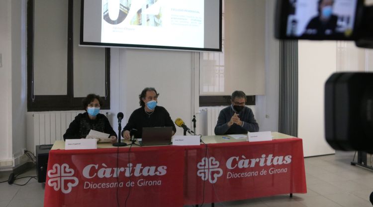 D'esquerra a dreta: Dolors Puigdevall, Josep Maymí i Jordi Valentí. ACN