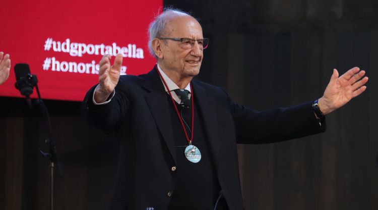 El cineasta i polític Pere Portabella celebra la seva investidura com a doctor honoris causa. ACN