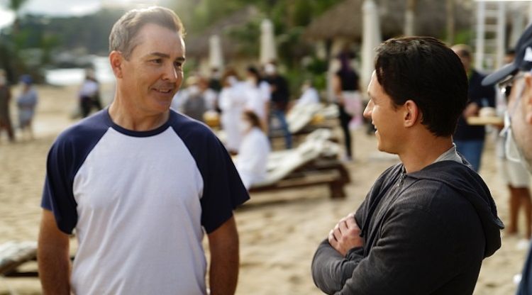 Nolan North and Tom Holland enregistrant 'Uncharted' a Lloret. Sony Pictures
