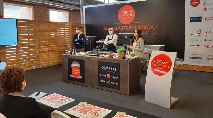 Instant d'una demostració de cuina en el Fòrum Gastronòmic de Girona. ACN