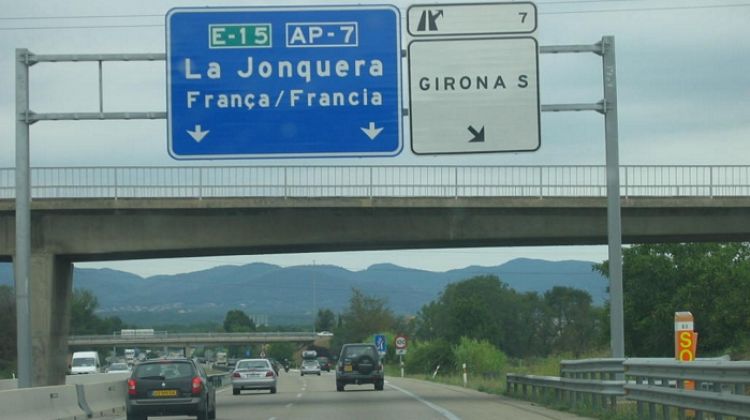 Autopista AP-7 al seu pas per Girona © AG