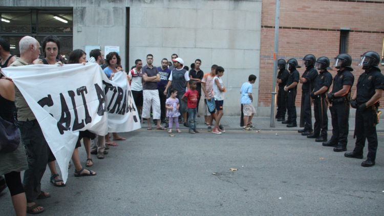 Un moment de la manifestació d'ahir contra la moratòria