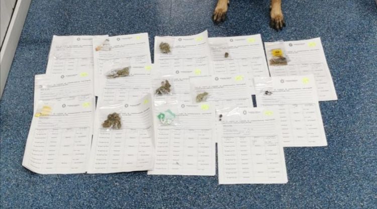 La droga intervinguda per la unitat canina
