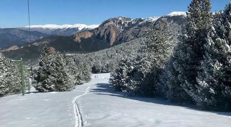 El paratge de Rasos de Peguera (Berguedà) presentava aquest aspecte avui al matí