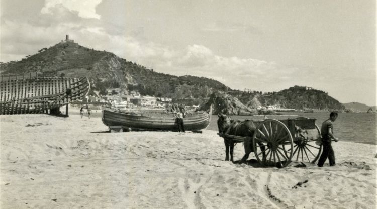 Platja de s'Abanell el 1959. Fons J. Padern Faig AMBL