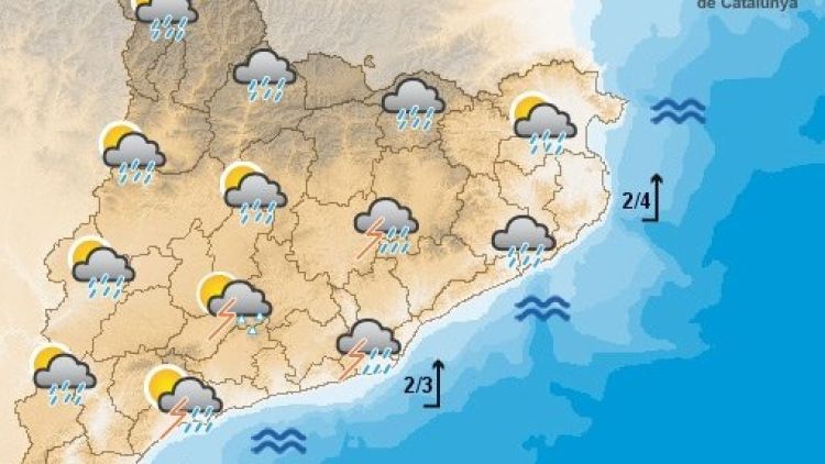 Aquesta és la previsió per demà dissabte © AG