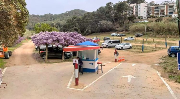 Aparcament de Can Truges que serà habilitat per a autocaravanes