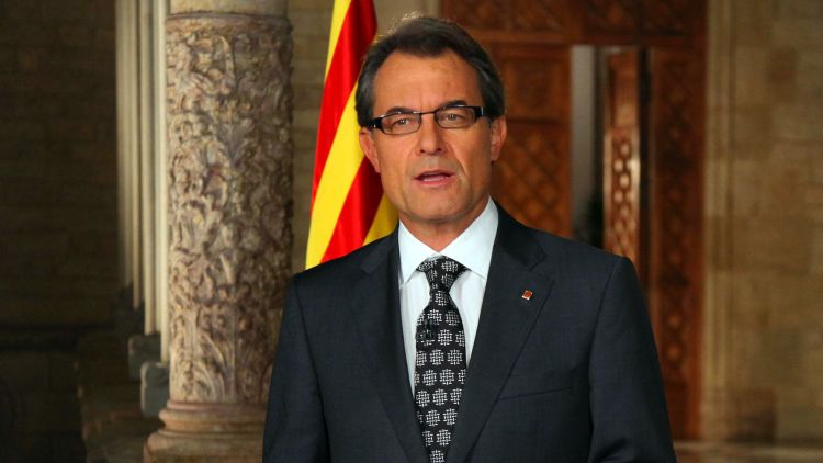 El president de la Generalitat, Artur Mas, pronunciant el seu missatge institucional © ACN