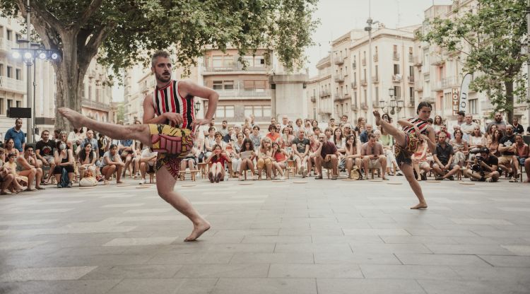 Carlos Gonzalez i Seth Buckley durant la seva representació a Figueres, el diumenge. Mònica Quintana