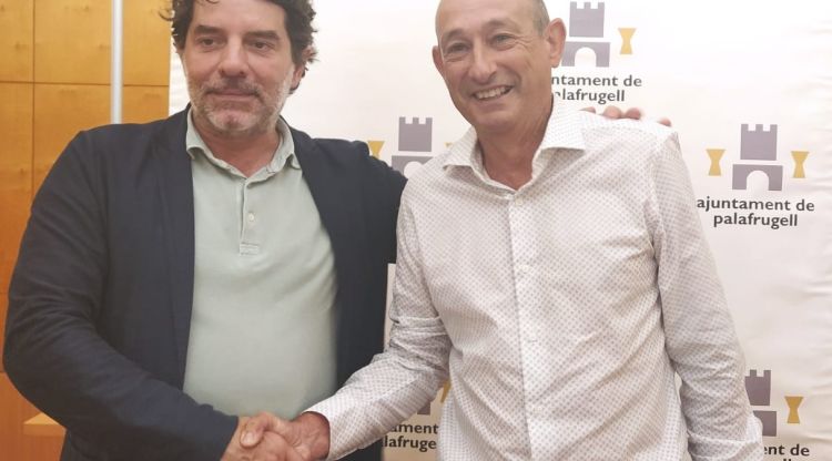 El director del festival, Juli Guiu amb el regidor de Promoció Econòmica, Joan Vigas