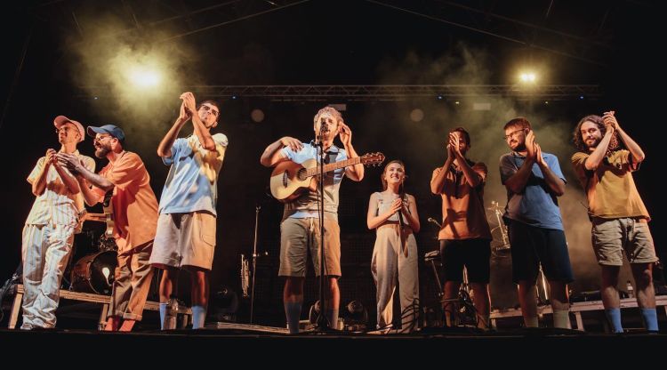 Oques Grasses ahir damunt de l'escenari de la Ciutadella. Gemma Martz