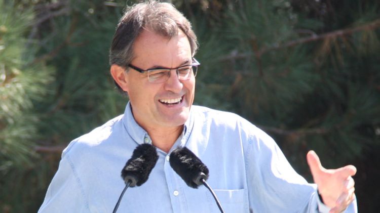 El president, Artur Mas, aquest matí a Sant Hilari Sacalm © ACN