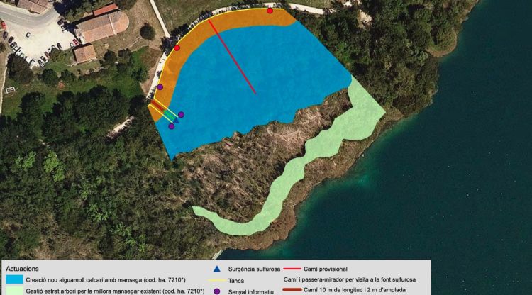 El paratge on s'actuarà en el projecte aprovat per l'Ajuntament de Porqueres