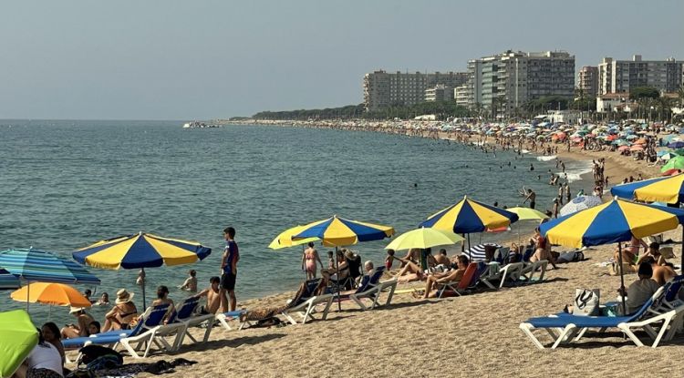 La platja de Blanes el passat cap de setmana