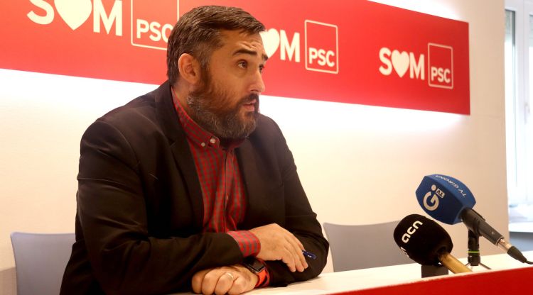 El diputat del PSC al Congrés per Girona, Marc Lamuà, valorant els PGE. ACN