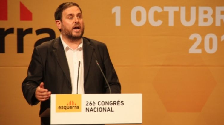 Oriol Junqueras al congrés d'ERC d'ahir a Girona © ACN