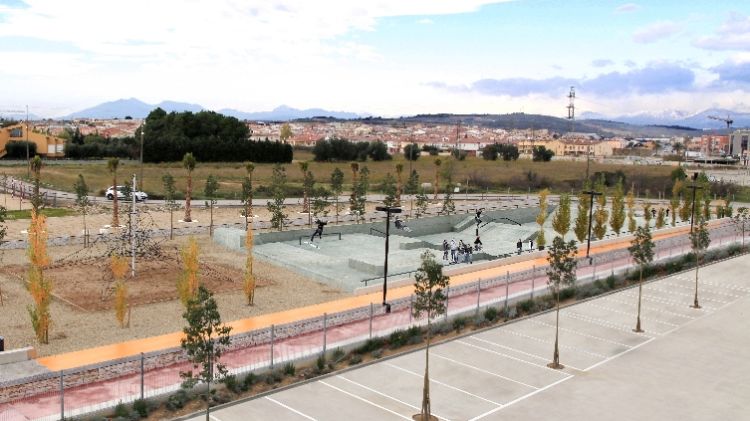 Imatge virtual de com serà el futur skateparc de Figueres © AG