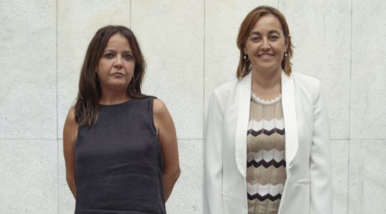La regidora del PSC a Girona, Mònica Ferrer i la portaveu socialista a Girona, Sílvia Paneque