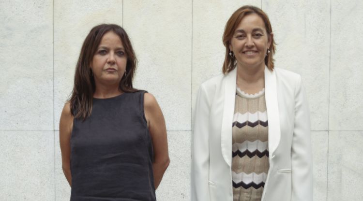 La regidora del PSC a Girona, Mònica Ferrer i la portaveu socialista a Girona, Sílvia Paneque