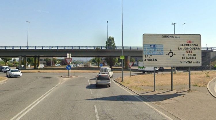 Accés a Girona provinent de Vilablareix