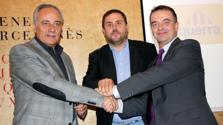 Joan Carretero, Oriol Junqueras i Alfred Bosch © ACN