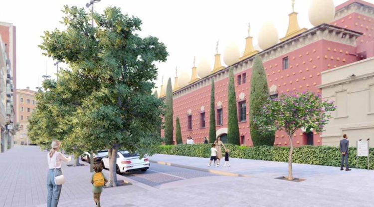 Una de les actuacions previstes a la Pujada del Castell a l'entorn del Museu Dalí