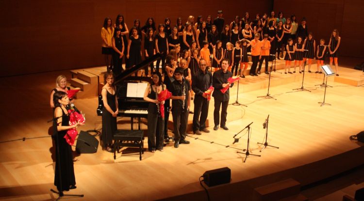 Acte de celebració del desè aniversari del Cor Geriona a l'Auditori de Girona (arxiu)