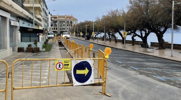 Les obres al passeig Lluís Albert