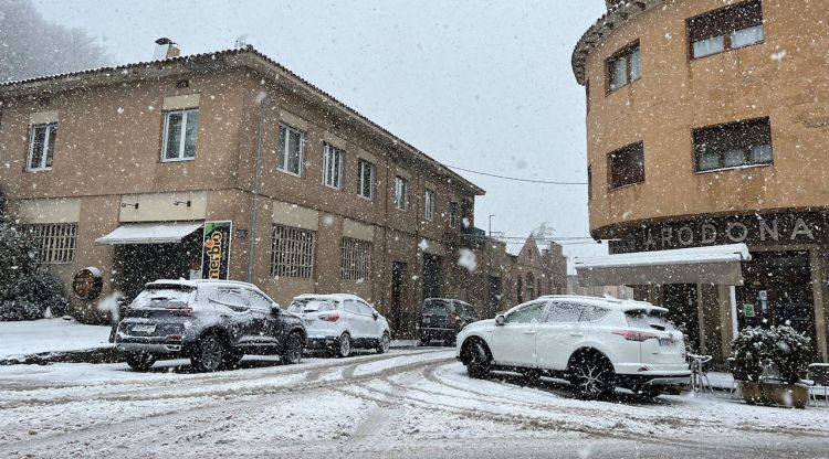 La nevada a Sant Joan de les Abadesses, aquest matí