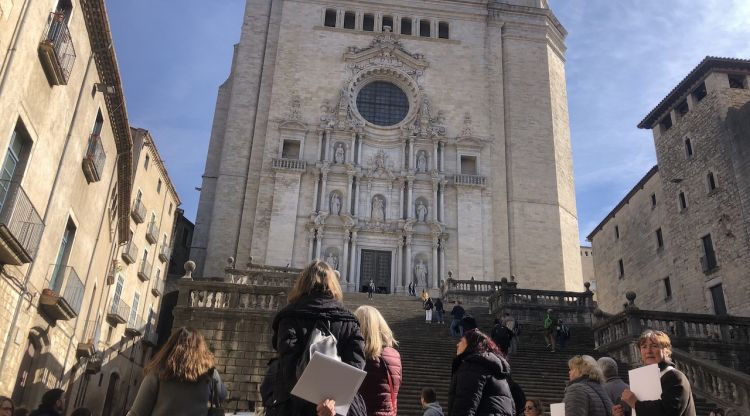 Un moment de la visita guiada d'aquest matí