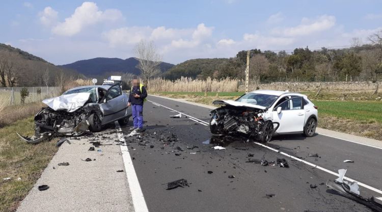 Tram de la C-65 afectat per la mesura on es va produir un accident fa una setmana. Anti-Radars Garrotxa