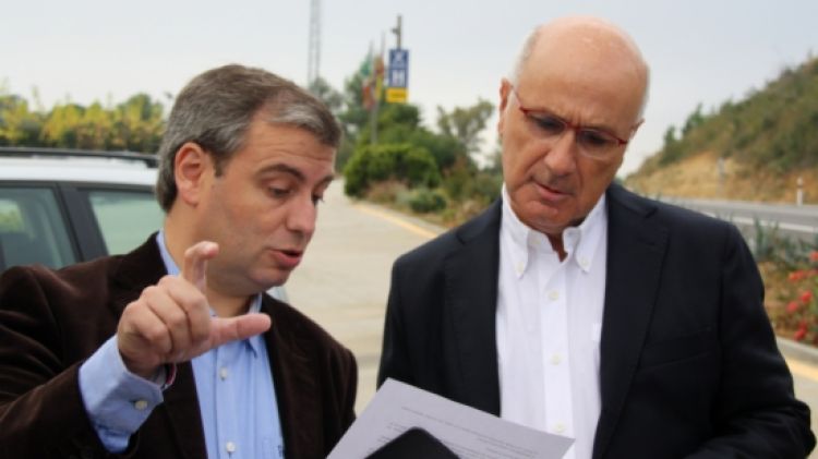 Jordi Xuclà (esquerra) amb Josep Antoni Duran i Lleida avui a Vilademuls © ACN