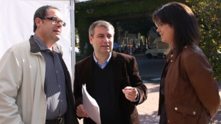 D'esquerra a dreta: Pere Macias, Jordi Xuclà i Montse Surroca © ACN