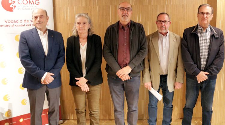 Membres de l'Observatori del Campus de Salut abans de la compareixença semestral. ACN