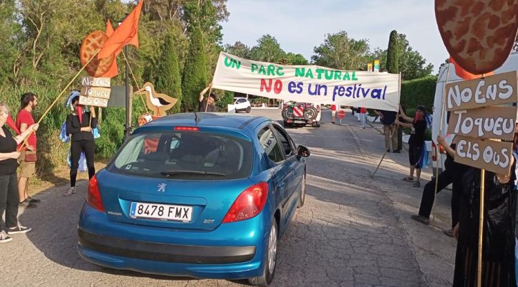 Un instant de la protesta durant la celebració del festival, l'any passat