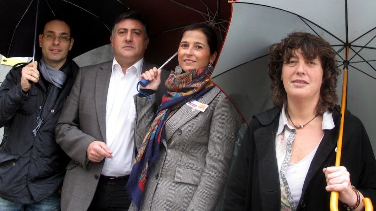 De dreta a esquerra, Teresa Jordà, Rosa Cruz i Joan Puigcercós © ACN