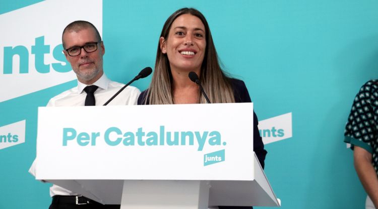 La diputada de Junts al Congrés Míriam Nogueras, aquest matí. ACN