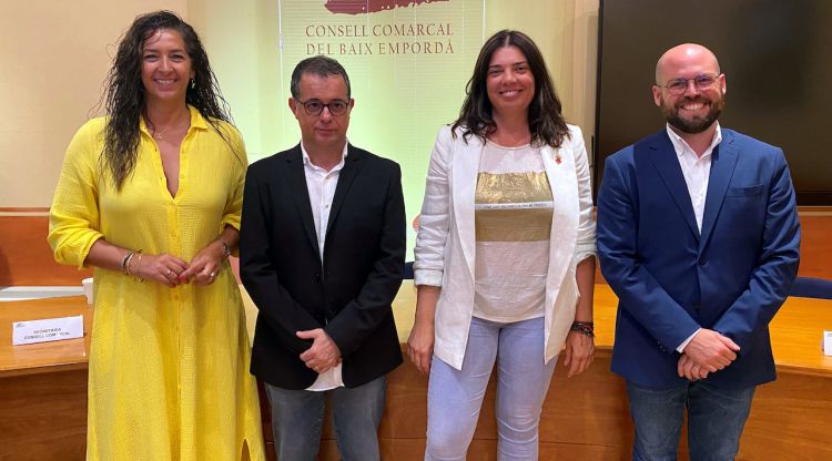 La presidenta i els vicepresidents del consell comarcal del Baix Empordà