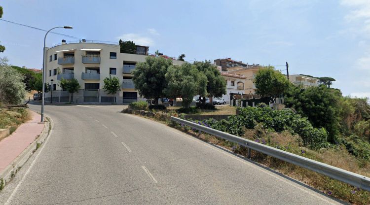 El tram de la carretera Sant Pol amb el carrer Guardiola al fons