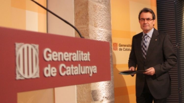 Artur Mas, aquest dimarts abans de comparèixer davant dels mitjans © ACN