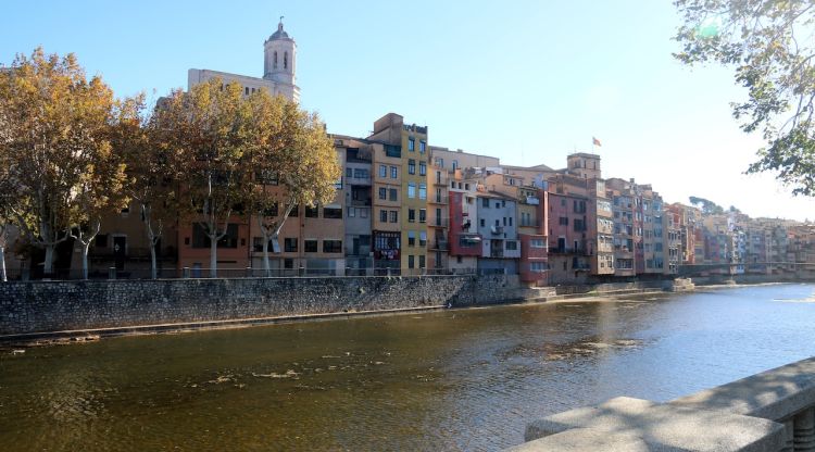 L'Onyar al seu pas per Girona, aquest matí. ACN
