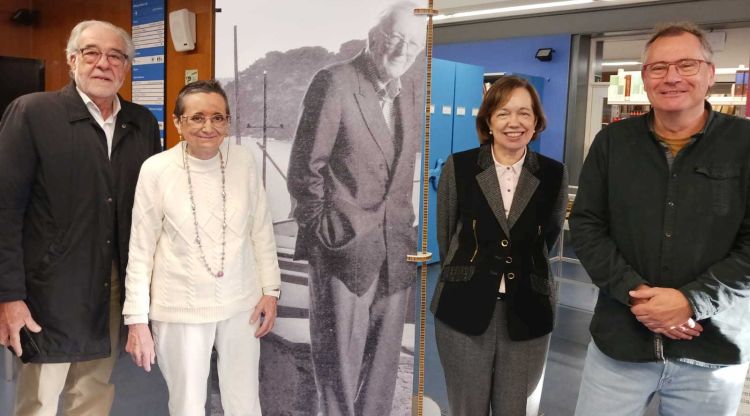 Montserrat Verdaguer, presidenta; Isabel Verdaguer, membre del Consell Assessor de la Càtedra; i Josep M. Prat Sàbat, secretari