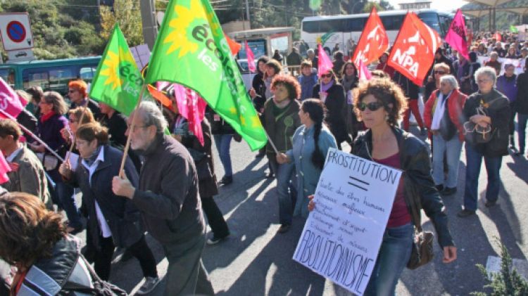 Manifestació aquest matí al Pertús © ACN