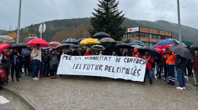 La mobilització a Campdevànol. ACN