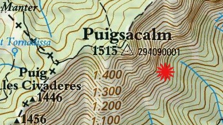 La dona s'ha estimbat al camí dels Llops, pujant al Puigsacalm, dins el terme municipal de la Vall d'en Bas © ACN