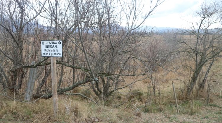 El cartell que indica que es tracta d'una reserva integral. ACN